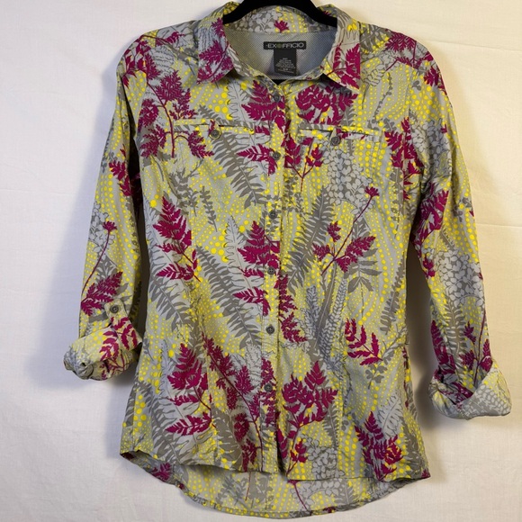 ExOfficio Colorful Button Up Shirt Women’s Size S - Picture 1 of 6